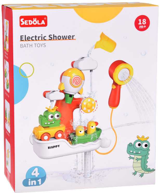 Jokomisiada Multifunctional Bath Toy – Crocodile & Ducks with 4-in-1 Shower ZA5925