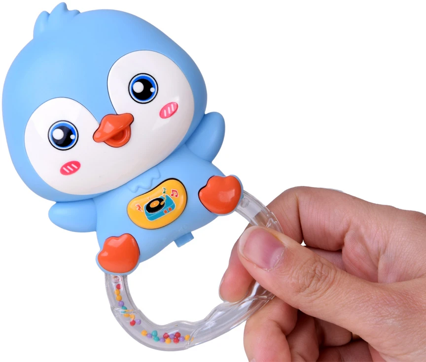 Jokomisiada Musical Penguin Rattle Melodies Animal Sounds Light ZA6237