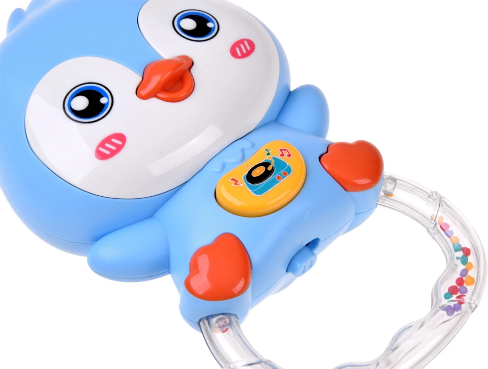 Jokomisiada Musical Penguin Rattle Melodies Animal Sounds Light ZA6237