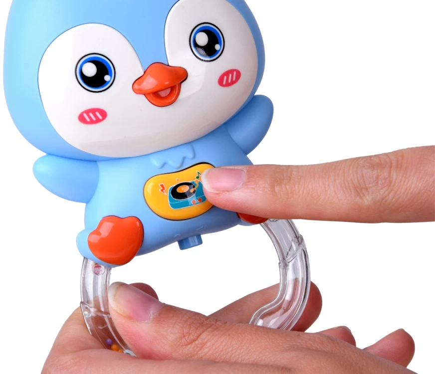 Jokomisiada Musical Penguin Rattle Melodies Animal Sounds Light ZA6237