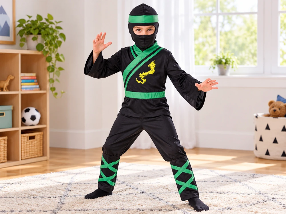 Jokomisiada NINJA costume - fancy dress for carnival and Halloween. Size M ZA6296