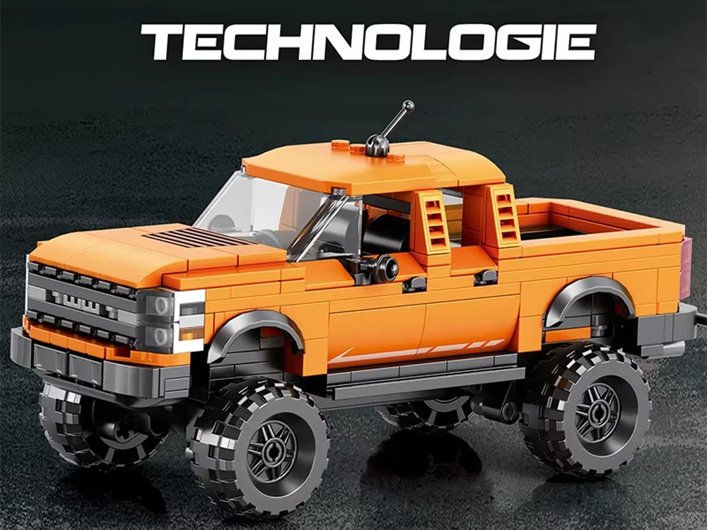Jokomisiada Oranžinis Off-Road Pickup Truck Building Blocks 423 Pieces ZA6631