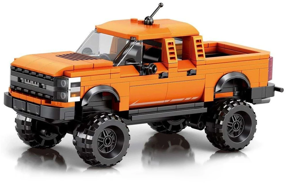 Jokomisiada Oranžinis Off-Road Pickup Truck Building Blocks 423 Pieces ZA6631
