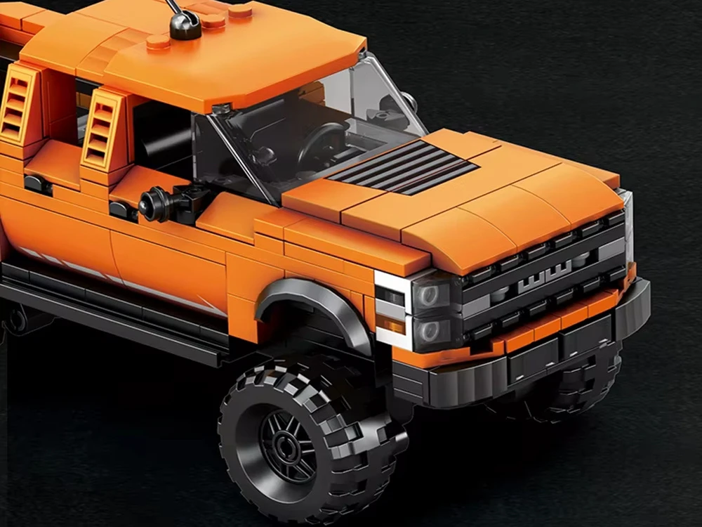 Jokomisiada Oranžinis Off-Road Pickup Truck Building Blocks 423 Pieces ZA6631