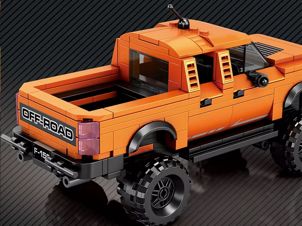 Jokomisiada Oranžinis Off-Road Pickup Truck Building Blocks 423 Pieces ZA6631