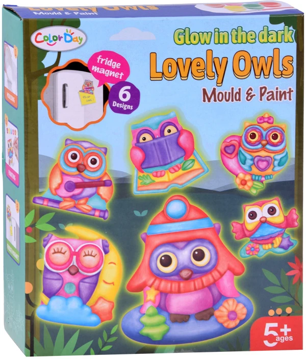 Jokomisiada OWL Glow-in-the-Dark DIY Magnet Making Kit ZA6406
