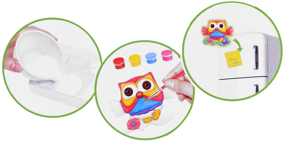 Jokomisiada OWL Glow-in-the-Dark DIY Magnet Making Kit ZA6406