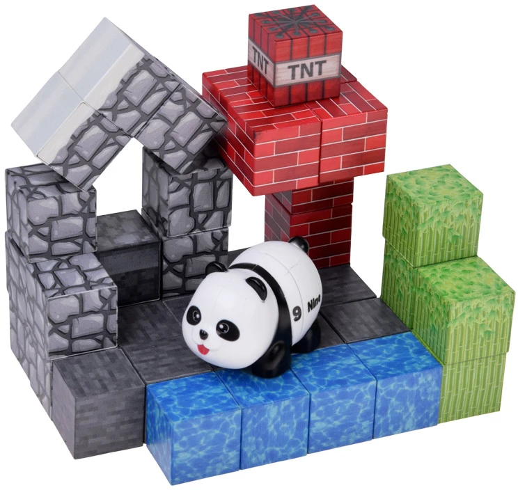 Jokomisiada PANDA magnetic blocks - construction cubes and pikselių 41pcs ZA6604