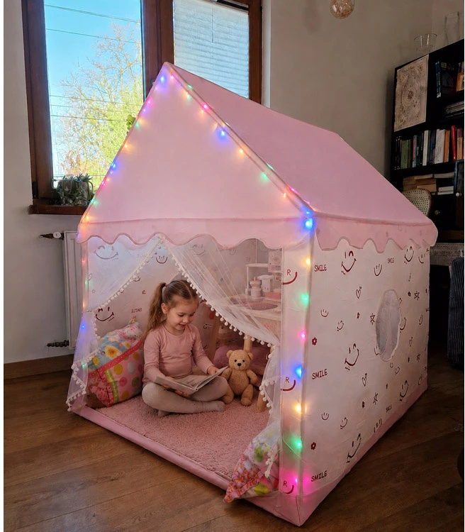 Jokomisiada Pastel Dream Playhouse for Girls – Play Tent 120×100×130cm ZA6156