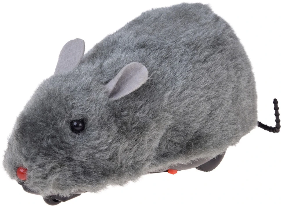 Jokomisiada Pilkas Furry RC Mouse Remote-Controlled Toy 27 MHz RC0758
