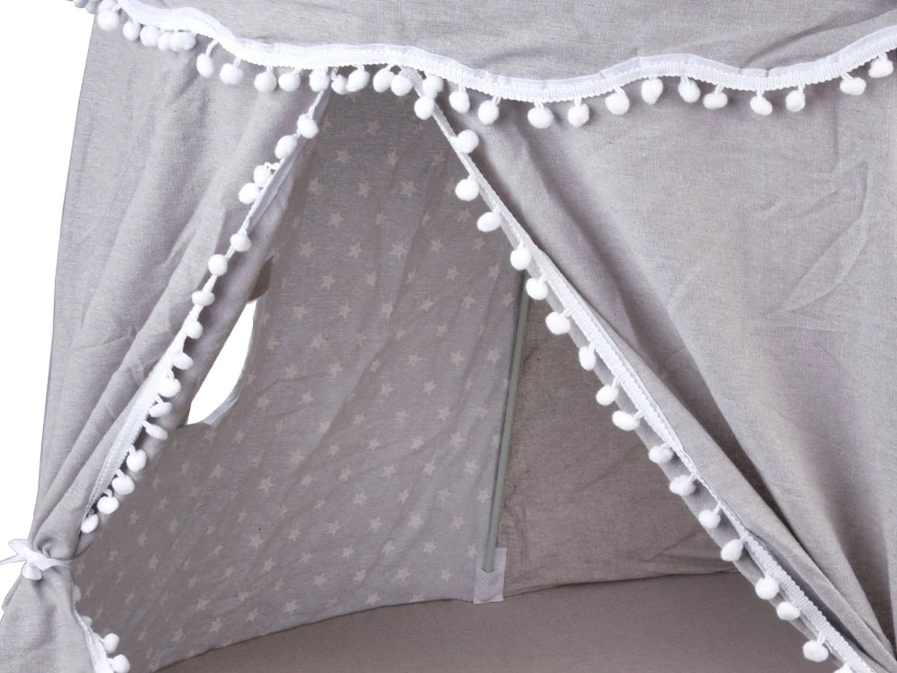 Jokomisiada Pilkas Star-Patterned Children’s Play Tent, House, Castle with Storage Bag ZA6149