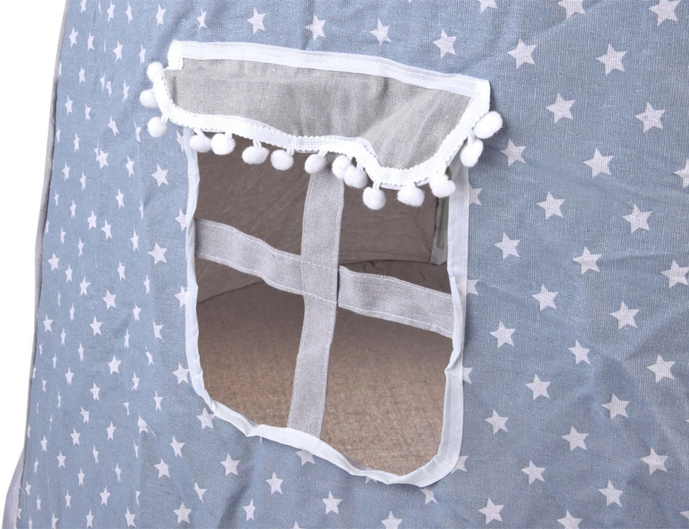 Jokomisiada Pilkas Star-Patterned Children’s Play Tent, House, Castle with Storage Bag ZA6149