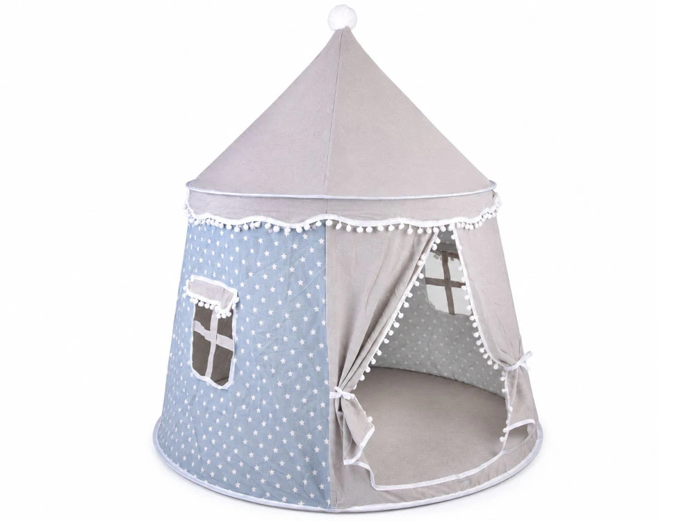 Jokomisiada Pilkas Star-Patterned Children’s Play Tent, House, Castle with Storage Bag ZA6149