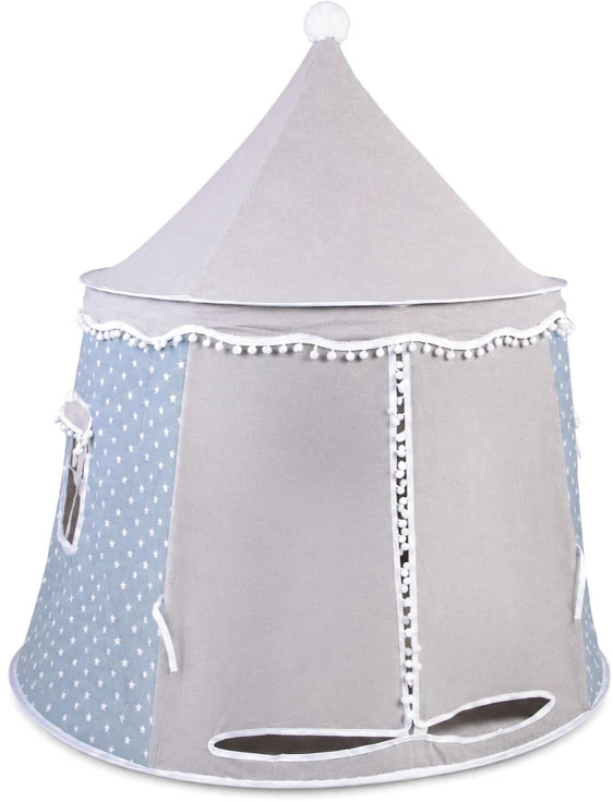 Jokomisiada Pilkas Star-Patterned Children’s Play Tent, House, Castle with Storage Bag ZA6149