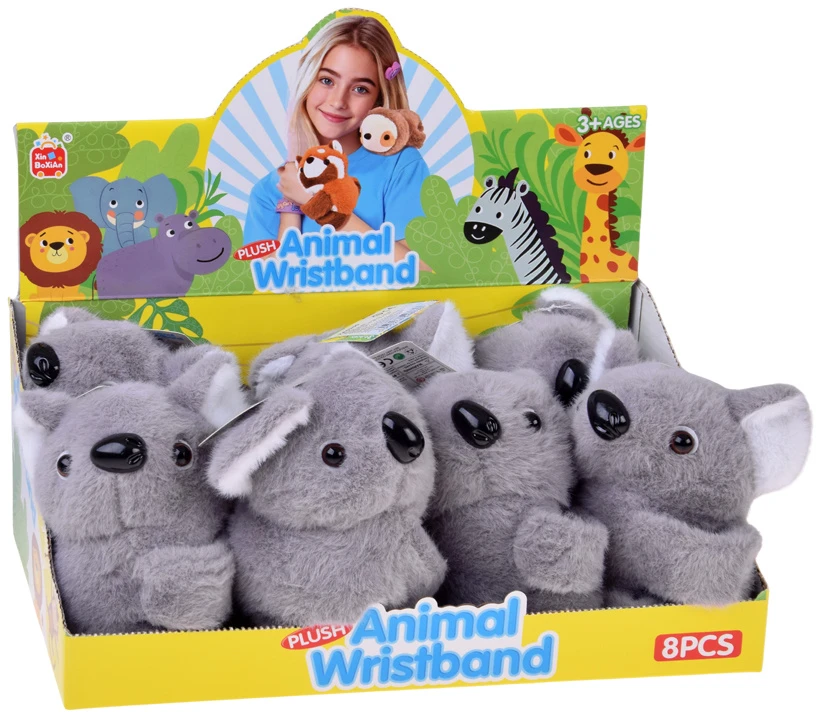 Jokomisiada Plush animal wristband, pilka KOALA - soft, flexible ZA6260