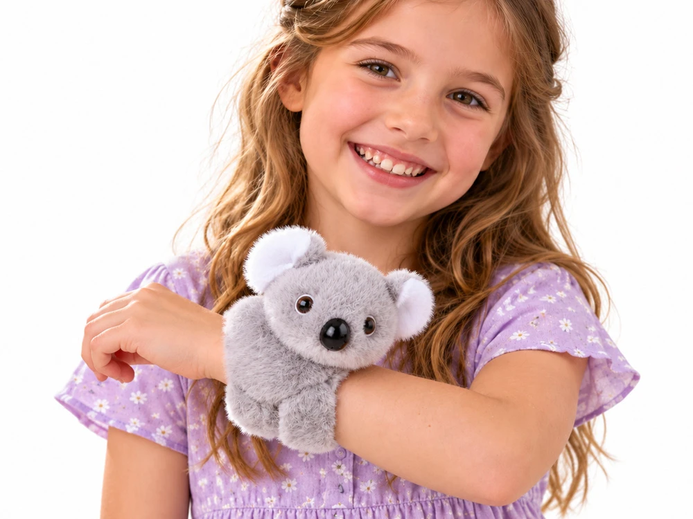 Jokomisiada Plush animal wristband, pilka KOALA - soft, flexible ZA6260
