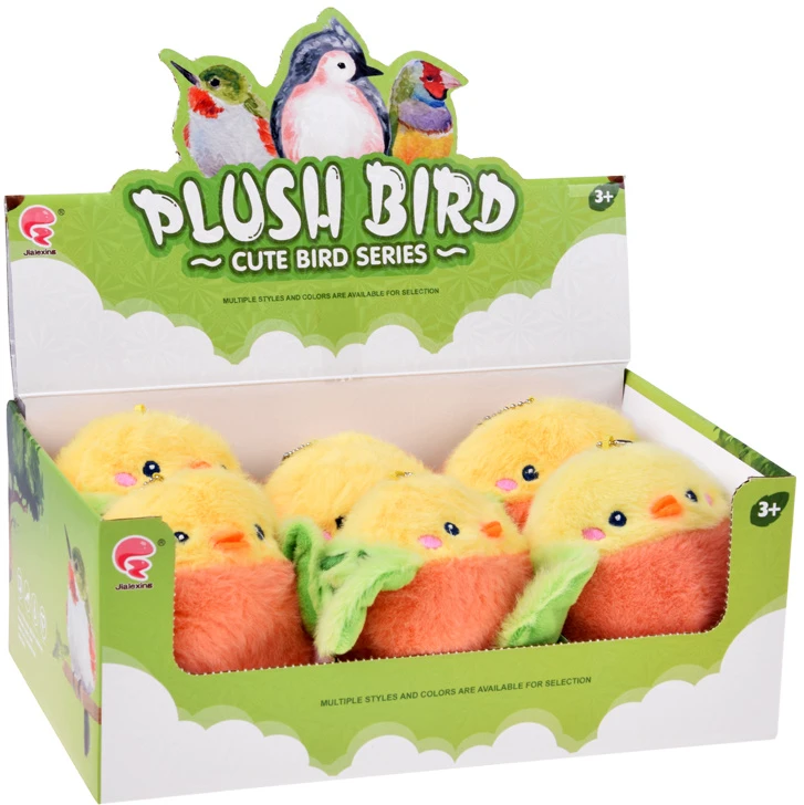 Jokomisiada Plush Exotic Rascal Bird with Squeaker and Pendant, 11 cm ZA6426