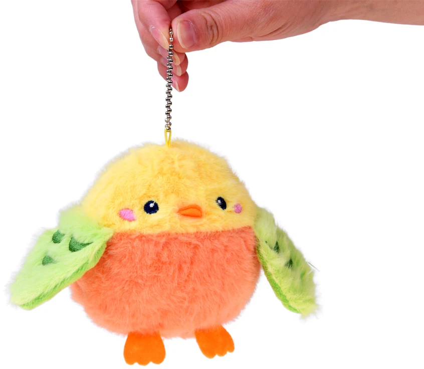 Jokomisiada Plush Exotic Rascal Bird with Squeaker and Pendant, 11 cm ZA6426