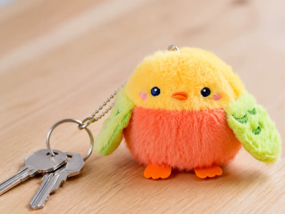 Jokomisiada Plush Exotic Rascal Bird with Squeaker and Pendant, 11 cm ZA6426