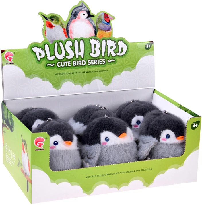 Jokomisiada Plush Penguin with Squeaker, Backpack Pendant, 11 cm ZA6426