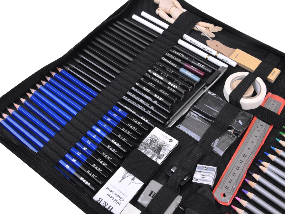 Jokomisiada Professional Art Set for Drawing and Sketching 100pcs H&B AP0129
