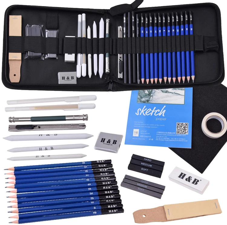 Dėlionė Jokomisiada Professional Sketching and Drawing Set Pencils Graphite Pieštukas Case AP0128