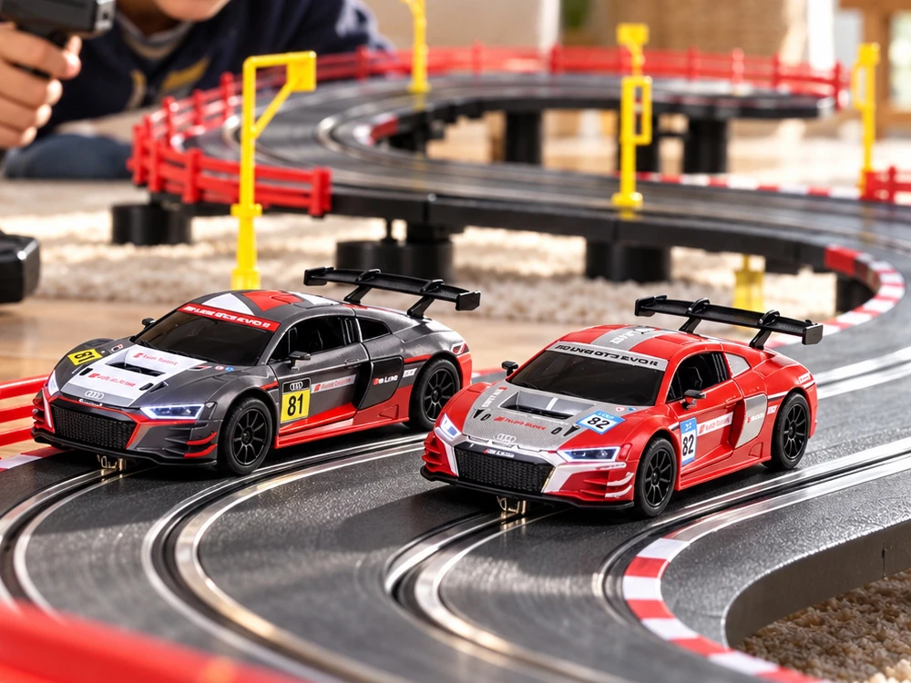 Jokomisiada RACE TRACK electric 525cm Audi R8 LMS GT3 EVO II 2 cars s:1:43 RC0776