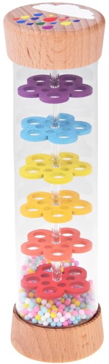Jokomisiada RAIN SHOWER rattle - wooden tube with balls - NOISE sound ZA6572