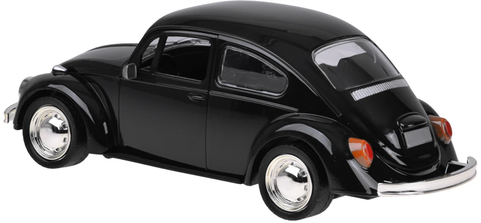 Jokomisiada RC Retro Beetle nuotoliniu būdu valdomas automobilis 1:16 juodas su 27 MHz nuotolinio valdymo pulteliu RC0759