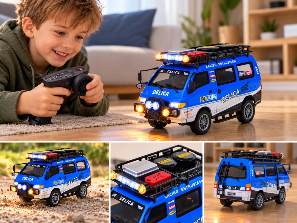 Jokomisiada Remote Control Car Mitsubishi Delica 1:24 Off-Road Van RC0805