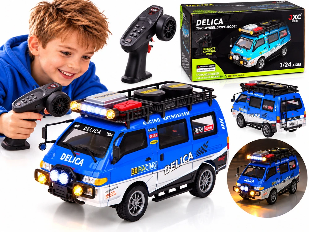 Jokomisiada Remote Control Car Mitsubishi Delica 1:24 Off-Road Van RC0805