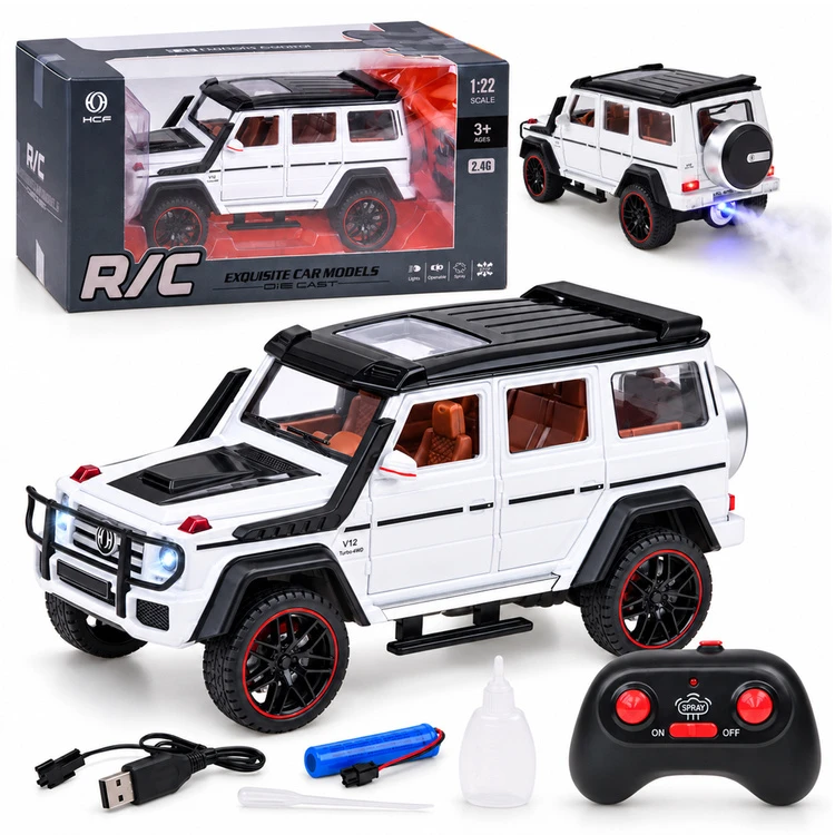 Jokomisiada Remote-Controlled Brabus G800 Metal Car with Opening Doors and LED Lights RC0771