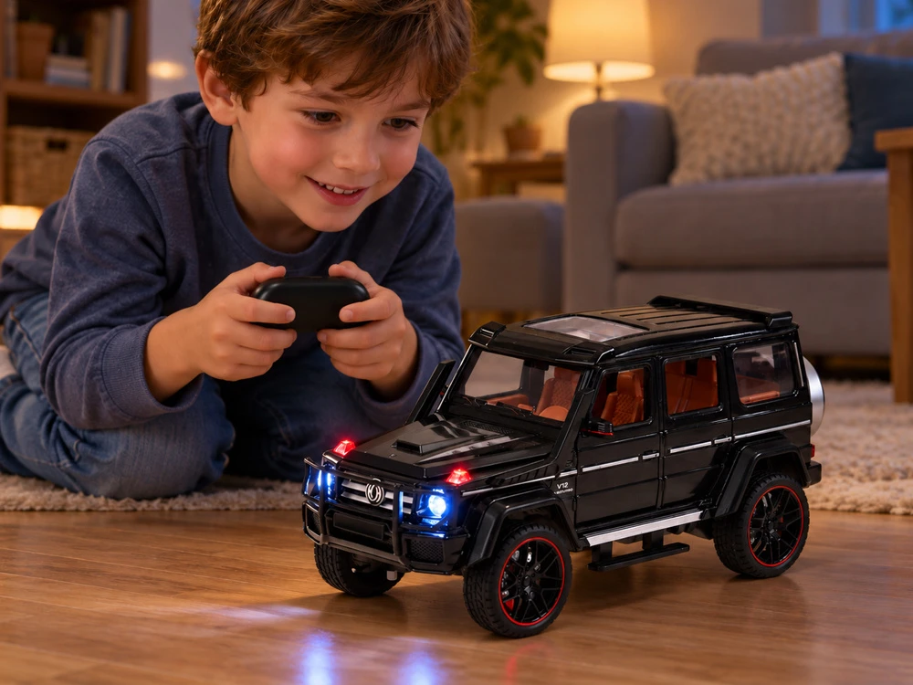 Jokomisiada Remote-Controlled Brabus G800 Metal Car with Opening Doors and LED Lights RC0771