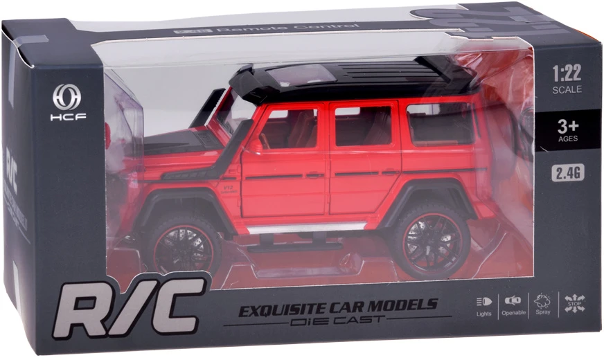 Jokomisiada Remote-Controlled Brabus G800 Metal Car with Opening Doors and LED Lights RC0771