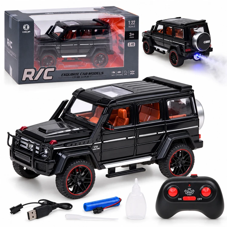 Jokomisiada Remote-Controlled Brabus G800 Metal Car with Opening Doors and LED Lights RC0771