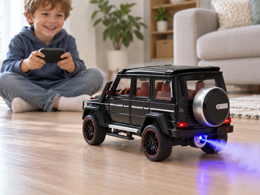 Jokomisiada Remote-Controlled Brabus G800 Metal Car with Opening Doors and LED Lights RC0771