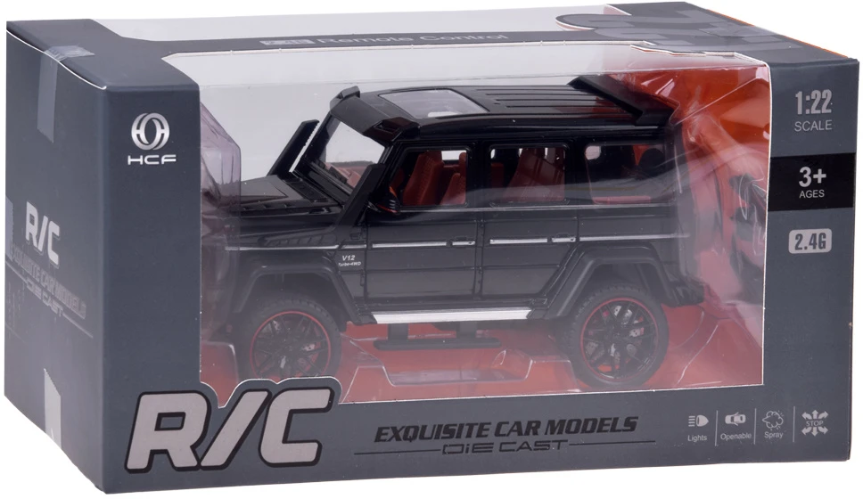 Jokomisiada Remote-Controlled Brabus G800 Metal Car with Opening Doors and LED Lights RC0771