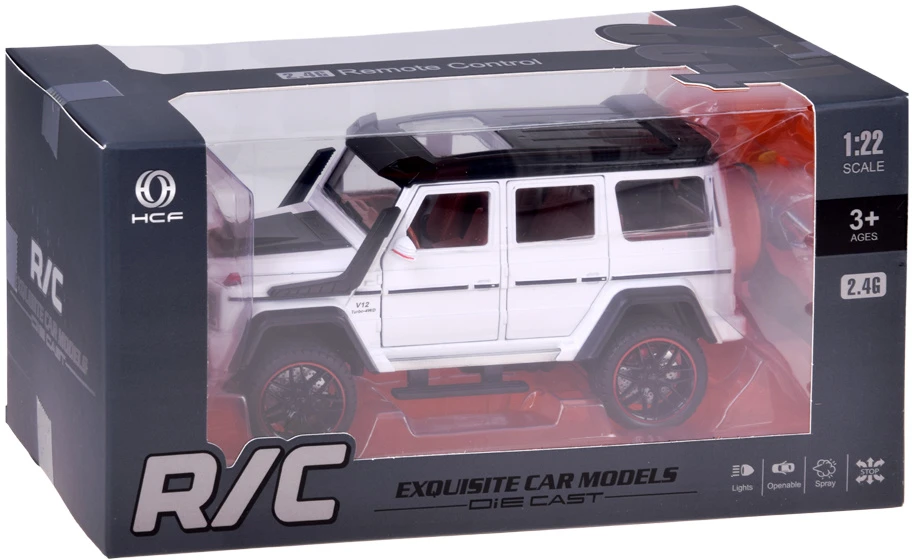Jokomisiada Remote-Controlled Brabus G800 Metal Car with Opening Doors and LED Lights RC0771