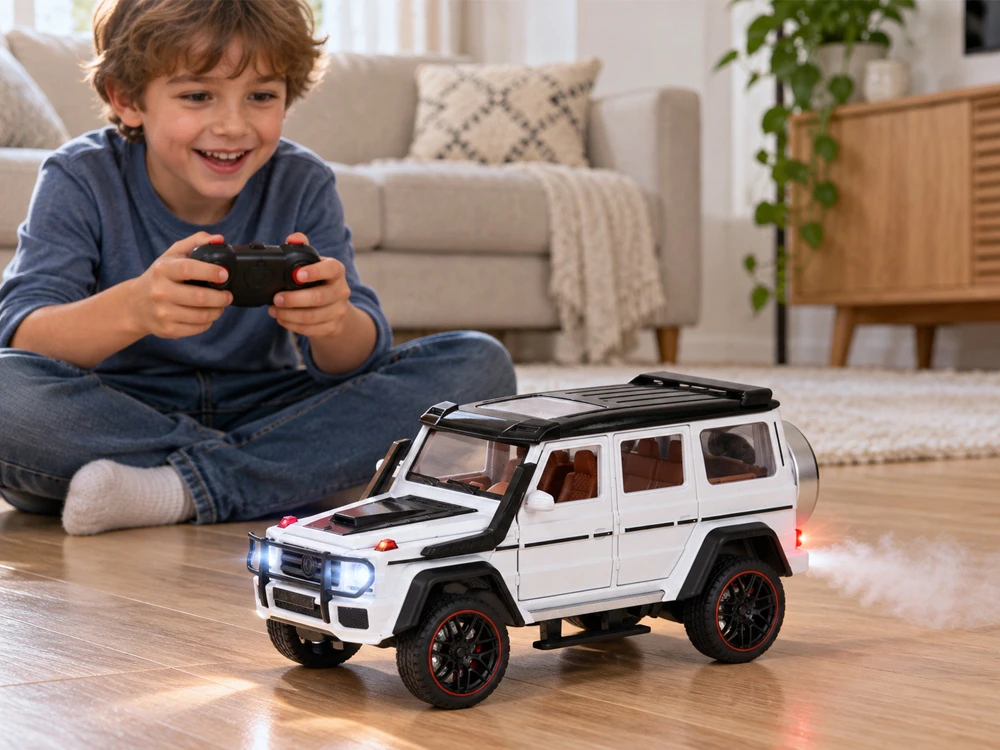 Jokomisiada Remote-Controlled Brabus G800 Metal Car with Opening Doors and LED Lights RC0771