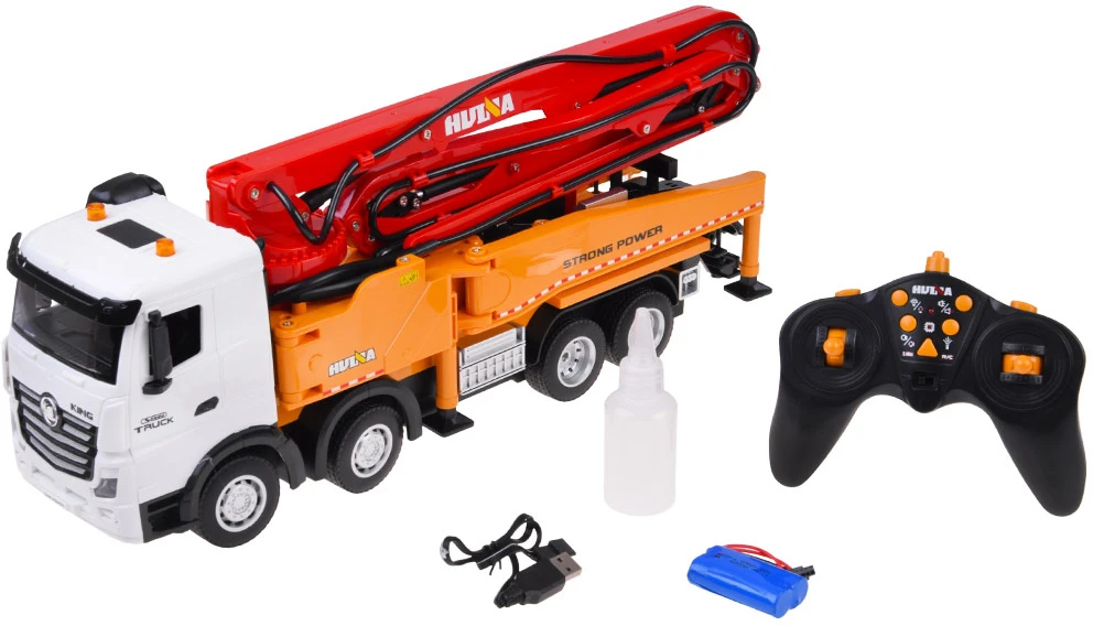 Jokomisiada Remote-Controlled Concrete Pump Truck RC 1:18 with Lights and Sound RC0787