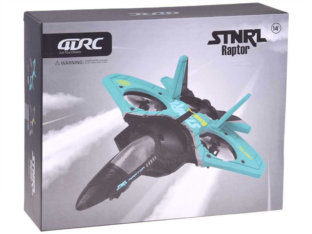 Jokomisiada Remote Controlled Fighter Drone Raptor Light Quadcopter RC0726 NI