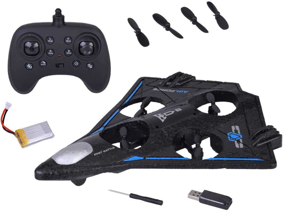 Jokomisiada Remote Controlled Lightweight Drone with LED Effects and 360° Stunts RC0751