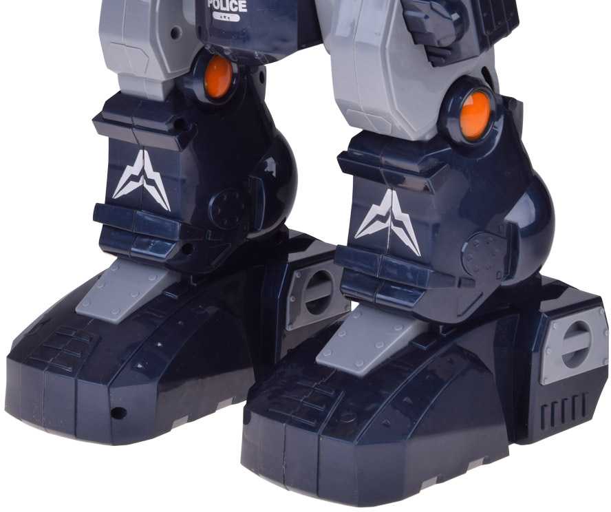 Jokomisiada Remote-controlled POLICE ROBOT - walks, dances, shoots and lights up RC0731