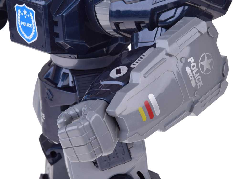 Jokomisiada Remote-controlled POLICE ROBOT - walks, dances, shoots and lights up RC0731