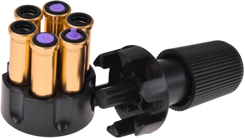 Jokomisiada Žaislinis pistoletas REVOLVER – metalinis, automatinis, su keičiamais elementais ZA6410