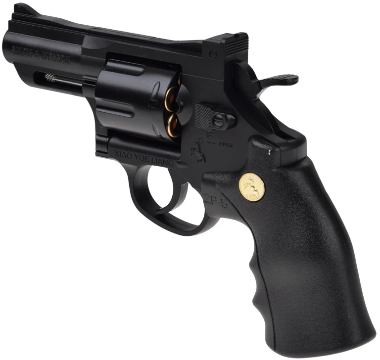 Jokomisiada Žaislinis pistoletas REVOLVER – metalinis, automatinis, su keičiamais elementais ZA6410