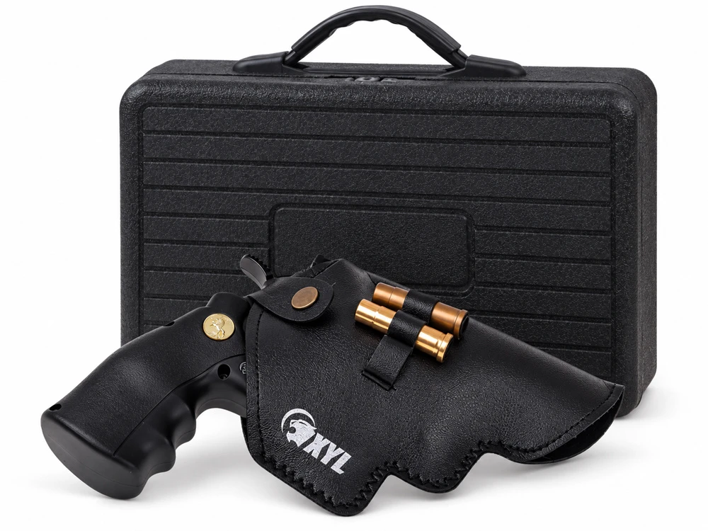Jokomisiada Žaislinis pistoletas REVOLVER – metalinis, automatinis, su keičiamais elementais ZA6410