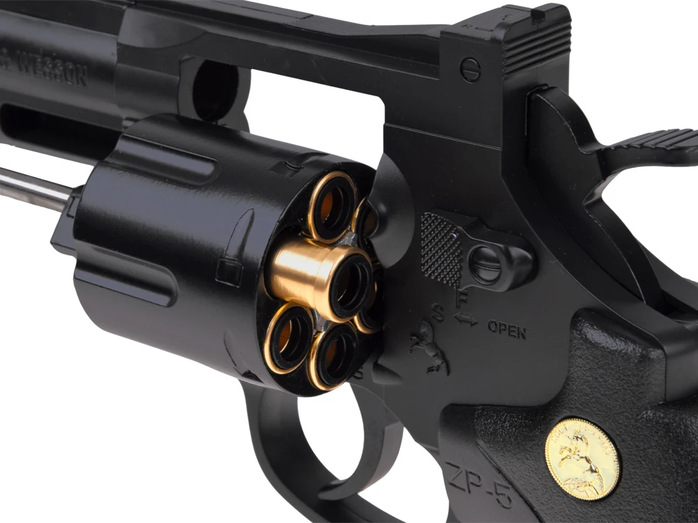 Jokomisiada Žaislinis pistoletas REVOLVER – metalinis, automatinis, su keičiamais elementais ZA6410