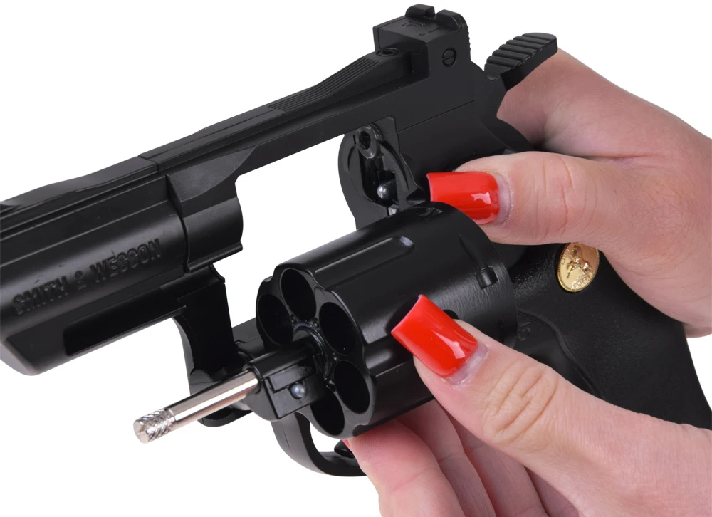 Jokomisiada Žaislinis pistoletas REVOLVER – metalinis, automatinis, su keičiamais elementais ZA6410