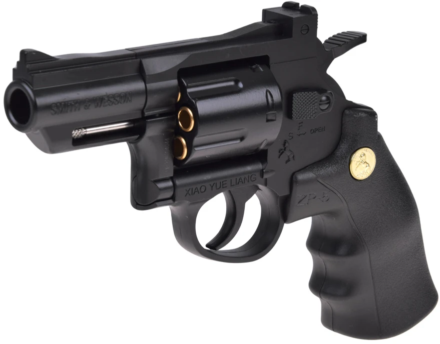 Jokomisiada Žaislinis pistoletas REVOLVER – metalinis, automatinis, su keičiamais elementais ZA6410